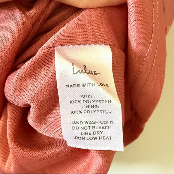 Lulus Next to You Rusty Rose Swiss Dot Ruffled Midi Dress XS - Picture 7 of 8